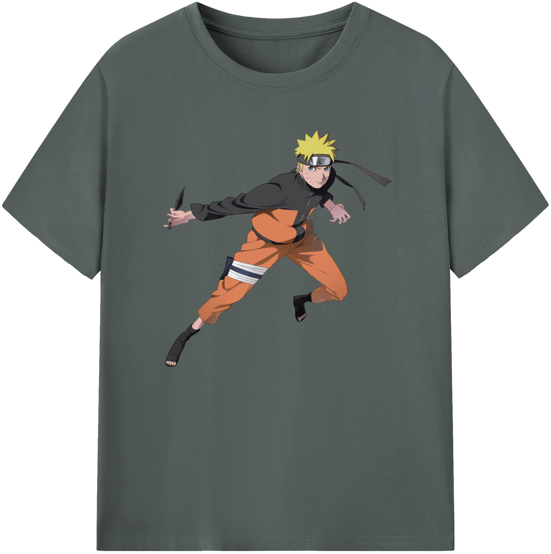 （画像用） NARUTO -ナルト- うずまき ナルト Uzumaki Naruto 綿100％ メンズ半袖Tシャツ｜肌触りやわらか＆通気性